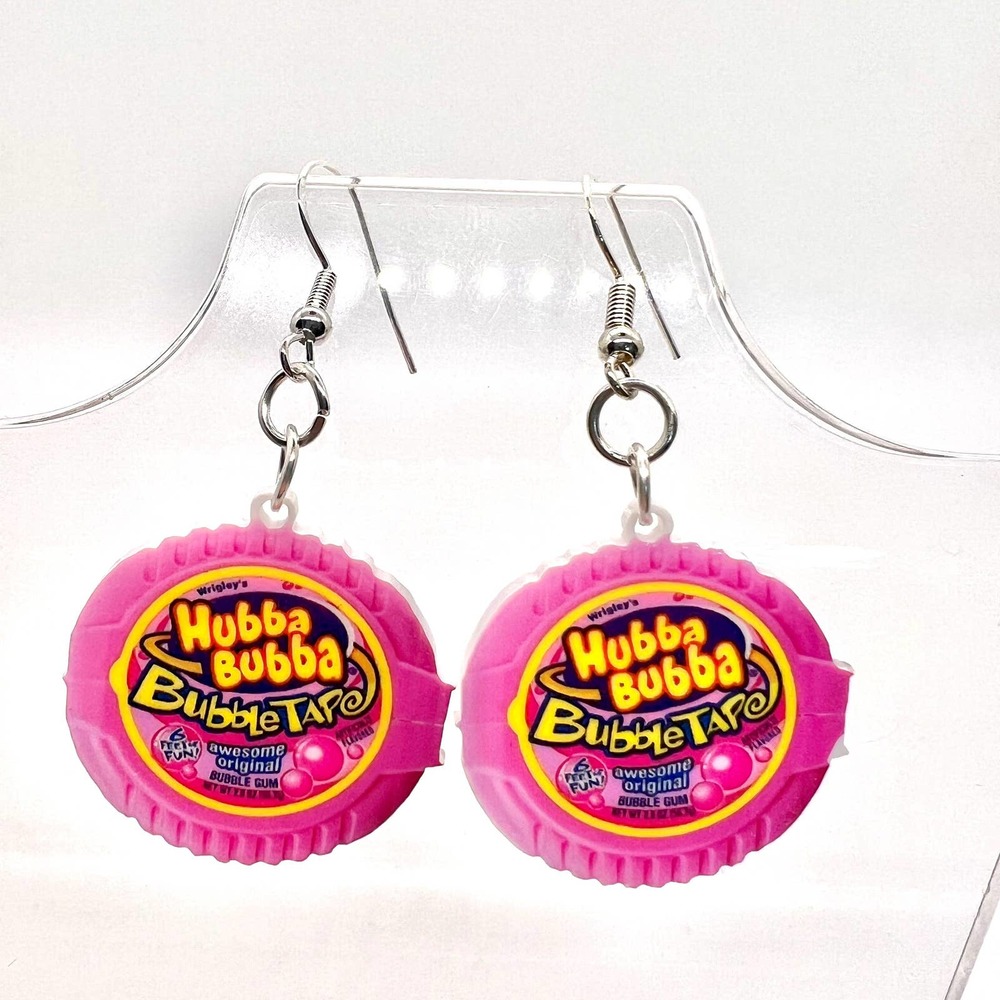 Bubble Tape Earrings - Candy Earrings - Bubble Gum Earrings - Y2K Earrings 90's
